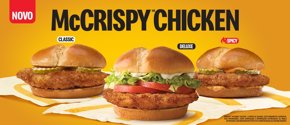 McDonald’s lança a linha McCrispy Chicken para os fãs dos sanduíches de frango