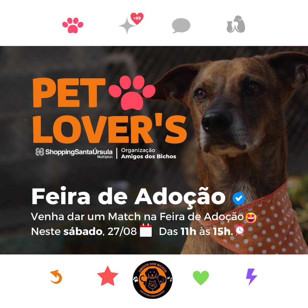 ShoppingSantaÚrsula promove feira de adoção de animais neste sábado