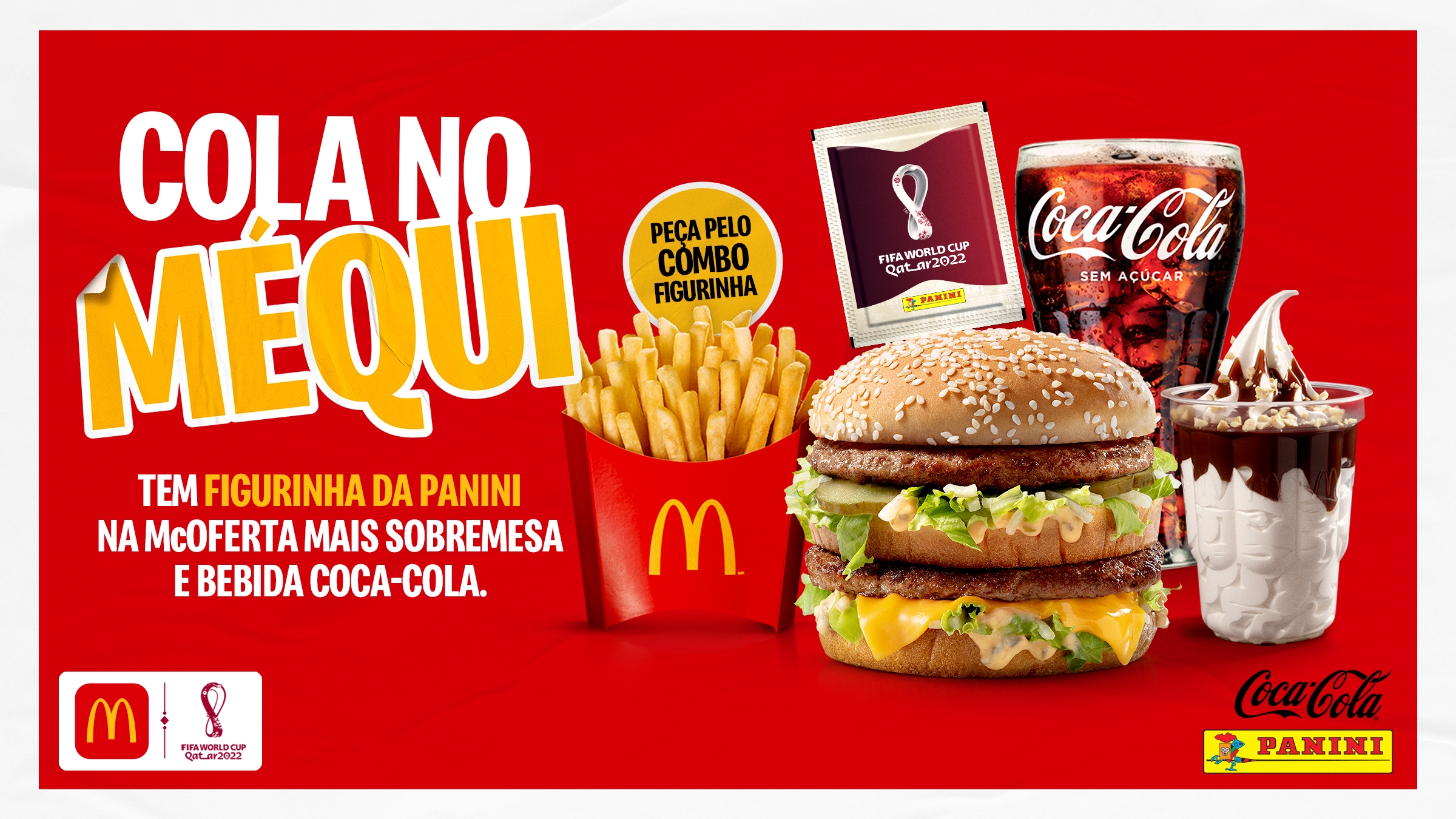 Combo Figurinhas: McDonald’s lança combo com pacote de figurinhas do Álbum Oficial da Copa do Mundo da FIFA 2022 da Panini