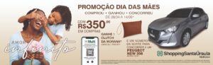 Campanha de Dia das Mães do ShoppingSantaÚrsula vai sortear um Peugeot New 208 zero quilômetro