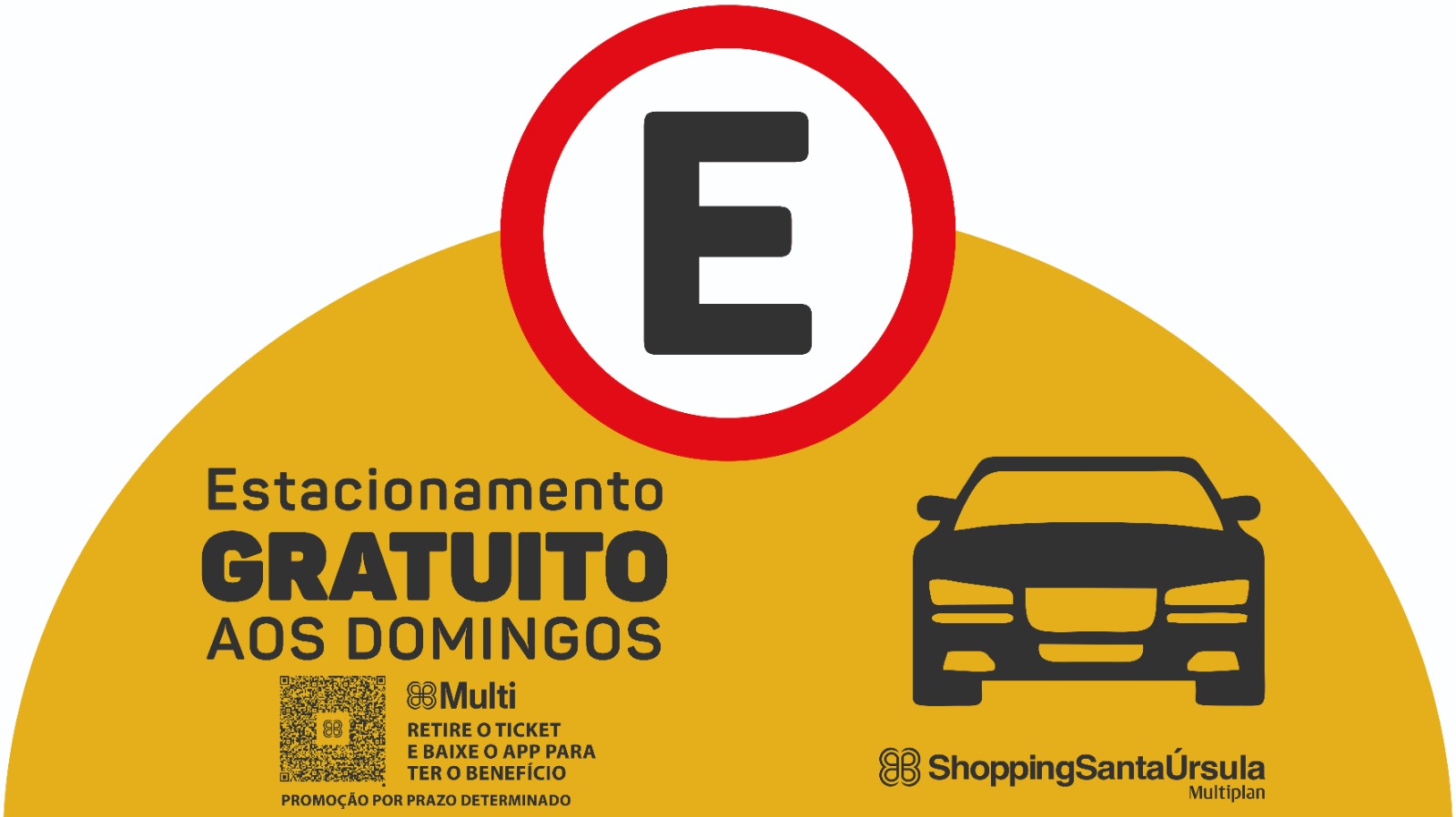 ShoppingSantaÚrsula oferece estacionamento gratuito aos domingos