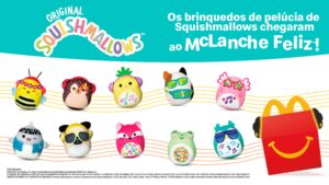 Fofura toma conta do McLanche Feliz com brinquedos de Squishmallows