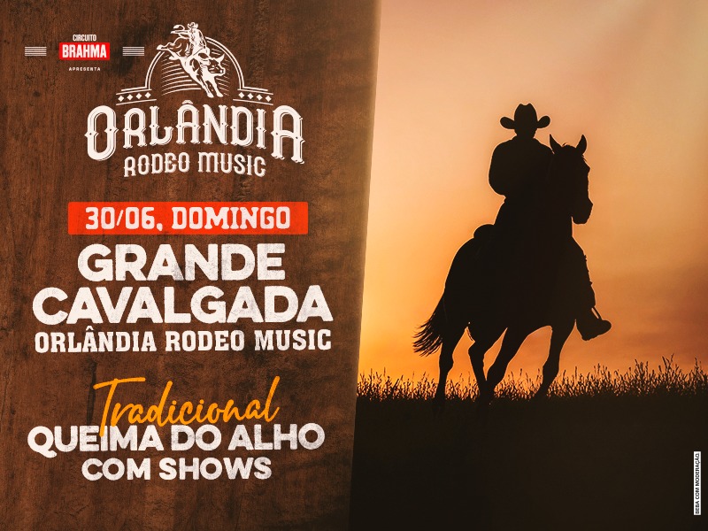 Cavalgada e Queima do Alho marcam início das festividades do Orlândia Rodeo Music