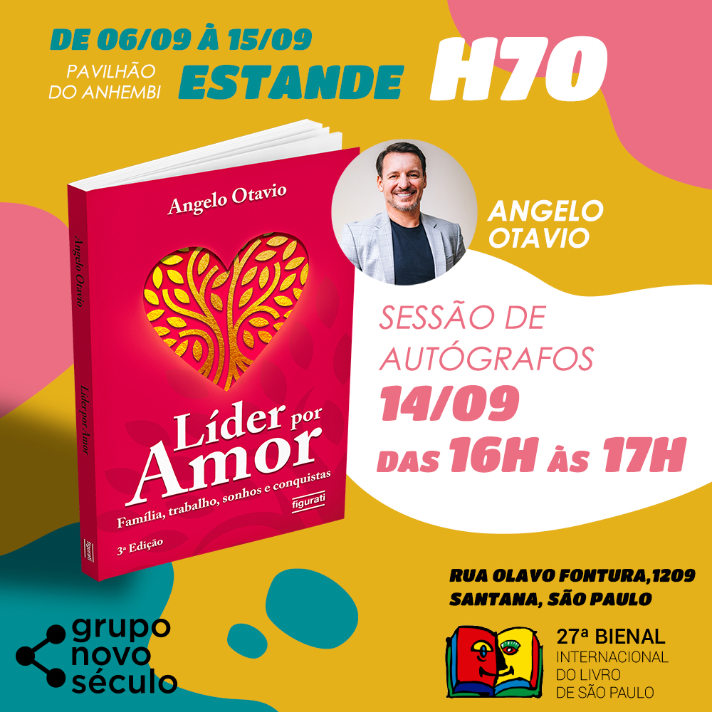 Ângelo Otavio Participa da Bienal do Livro de São Paulo 2024 com Sessão de Autógrafos de “Líder por Amor”