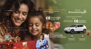 Campanha de Natal do ShoppingSantaÚrsula sorteia Volvo EX30 Core elétrico, ingressos para show do Roberto Carlos e presenteia com panetones