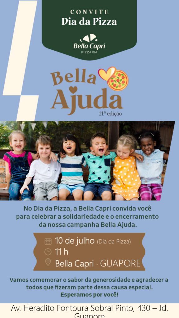 Bella Capri realiza ação solidária “Bella Ajuda” em Ribeirão Preto no Dia da Pizza