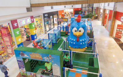 ShoppingSantaÚrsula recebe circuito temático da Galinha Pintadinha