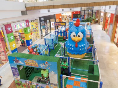 ShoppingSantaÚrsula recebe circuito temático da Galinha Pintadinha