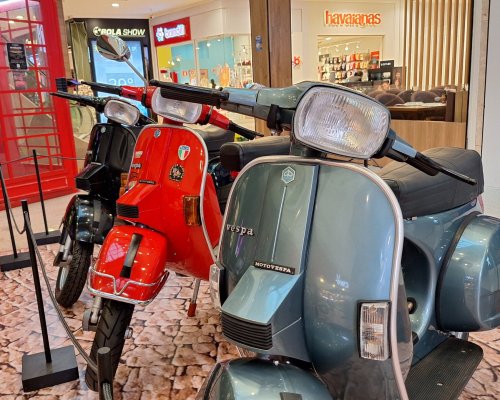 ShoppingSantaÚrsula celebra 80 anos da Vespa com exposição gratuita