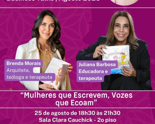 ShoppingSantaÚrsula recebe nova edição do videocast “Entre Mulheres” sobre literatura, criatividade e sociedade