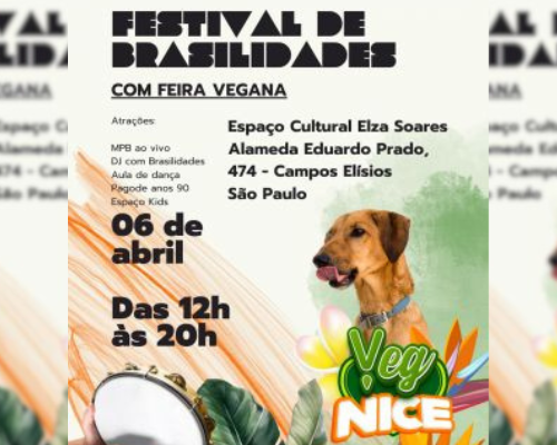 Grátis, 1º Festival de Brasilidades traz uma volta ao mundo gastronômica no universo vegano em 6 de abril 