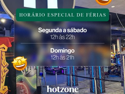 HotZone do RibeirãoShopping abre a temporada de férias com horário especial de funcionamento