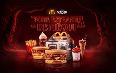 Fome Estranha de Méqui: McDonald’s lança seis produtos em collab com Stranger Things, da Netflix, incluindo sanduíche invertido