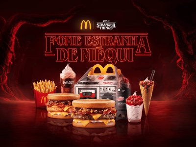 Fome Estranha de Méqui: McDonald’s lança seis produtos em collab com Stranger Things, da Netflix, incluindo sanduíche invertido