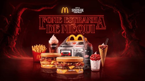 Fome Estranha de Méqui: McDonald’s lança seis produtos em collab com Stranger Things, da Netflix, incluindo sanduíche invertido