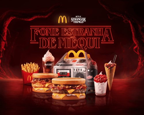 Fome Estranha de Méqui: McDonald’s lança seis produtos em collab com Stranger Things, da Netflix, incluindo sanduíche invertido