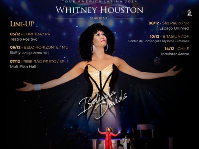 Belinda Davids revive Whitney Houston : A Voz Que Encanta o Mundo, já esta no Brasil para uma Turnê Imperdível!