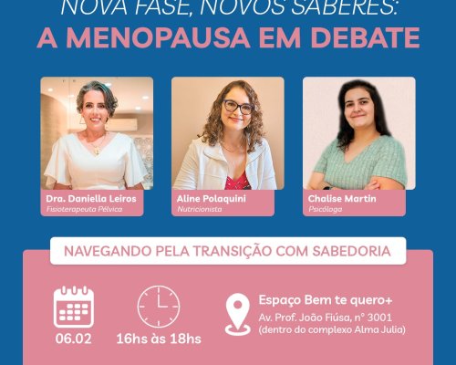 A menopausa em debate: um encontro para esclarecer dúvidas e promover a saúde