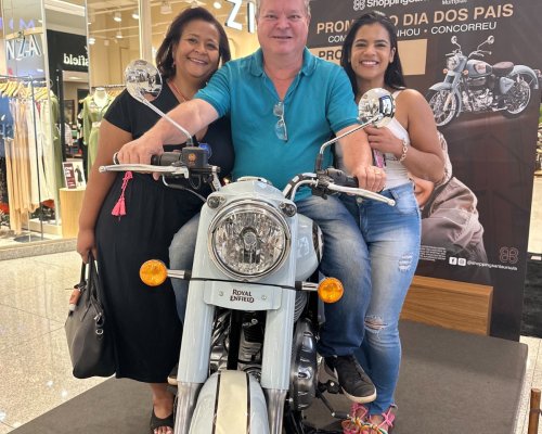 ShoppingSantaÚrsula realiza sorteio da moto Royal Enfield Classic 350 zero quilômetro
