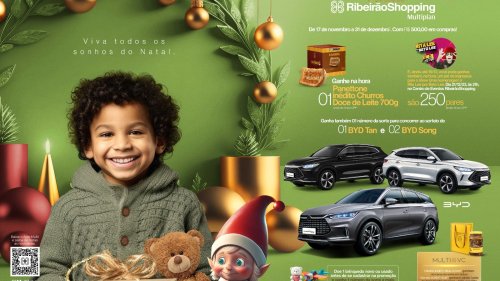 RibeirãoShopping realiza campanha de Natal com sorteios de três carros, panetone inédito, sabor churros Havanna de presente e ingressos para show