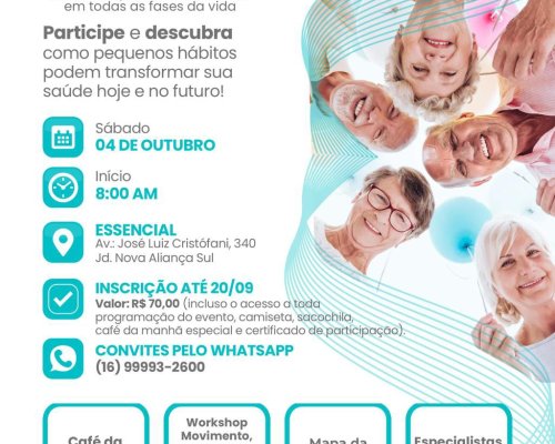 I Encontro da Longevidade 2025 promove movimento, saúde e bem-estar no mês do Dia Internacional da Pessoa Idosa