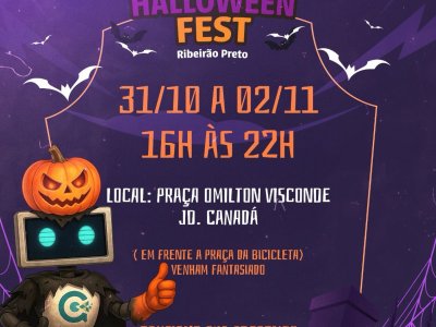 Santa Maria leva humor e criatividade ao Halloween Fest Ribeirão com “estacionamento de vassouras”