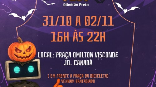 Santa Maria leva humor e criatividade ao Halloween Fest Ribeirão com “estacionamento de vassouras”