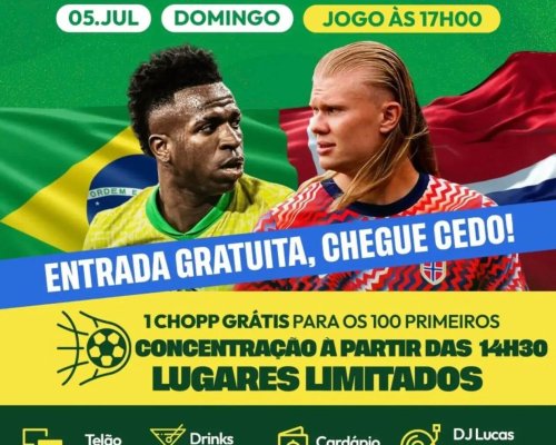 Arena Multiplan Hall transmite Brasil x Noruega com entrada gratuita no RibeirãoShopping