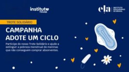 Instituto Yduqs e Instituto Ela arrecadam absorventes para combater a pobreza menstrual