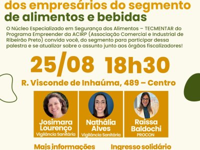 Acirp traz palestra sobre direitos e deveres no ramo de alimentos e bebidas
