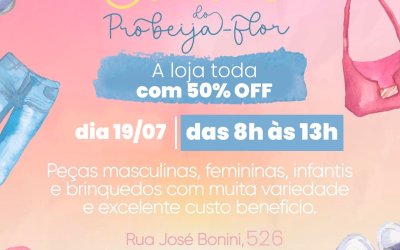 Bazar do Projeto Beija-Flor acontece em Sertãozinho neste sábado, dia 19