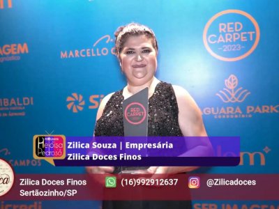 Zilica Souza recebe prêmio Red Carpet 2023