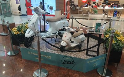 ShoppingSantaÚrsula sorteia Vespa e modelo infantil no Dia dos Pais