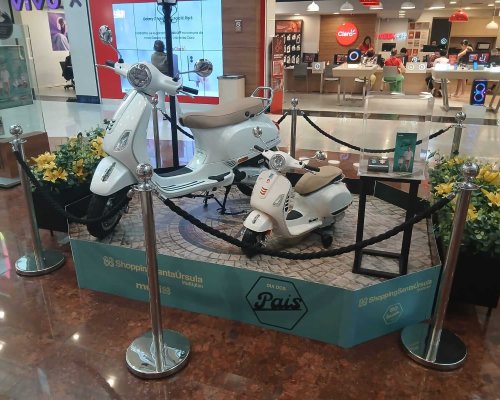 ShoppingSantaÚrsula sorteia Vespa e modelo infantil no Dia dos Pais
