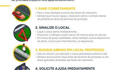 Entrevias orienta sobre os cuidados ao parar o veículo na rodovia