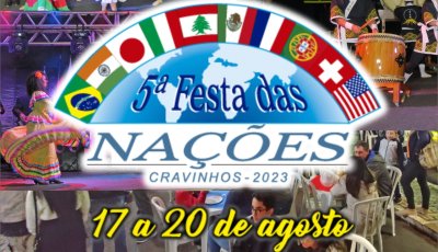 Cravinhos realiza a 7ª Festa das Nações de 14 a 17 de agosto