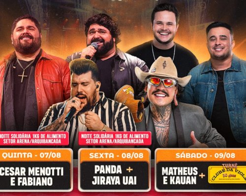 Serrana Rodeo Music começa com show gratuito de Cesar Menotti e Fabiano