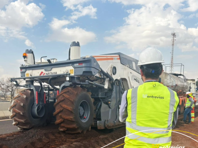 Reciclagem do asfalto é solução sustentável nas obras da Entrevias